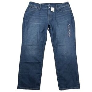 J. Crew Jeans Womens 35 Curvy Essential Straight Plus Dark Wash High Rise Denim